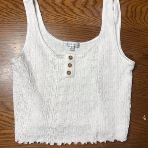 White Stretch Crop Top
